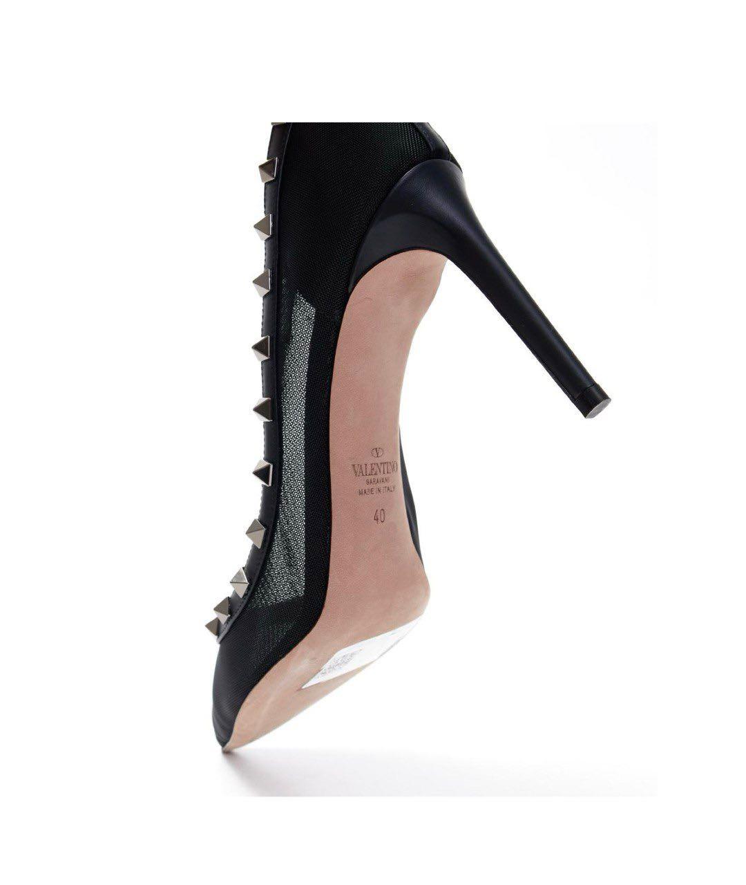 VALENTINO Черные текстильные туфли, фото 4