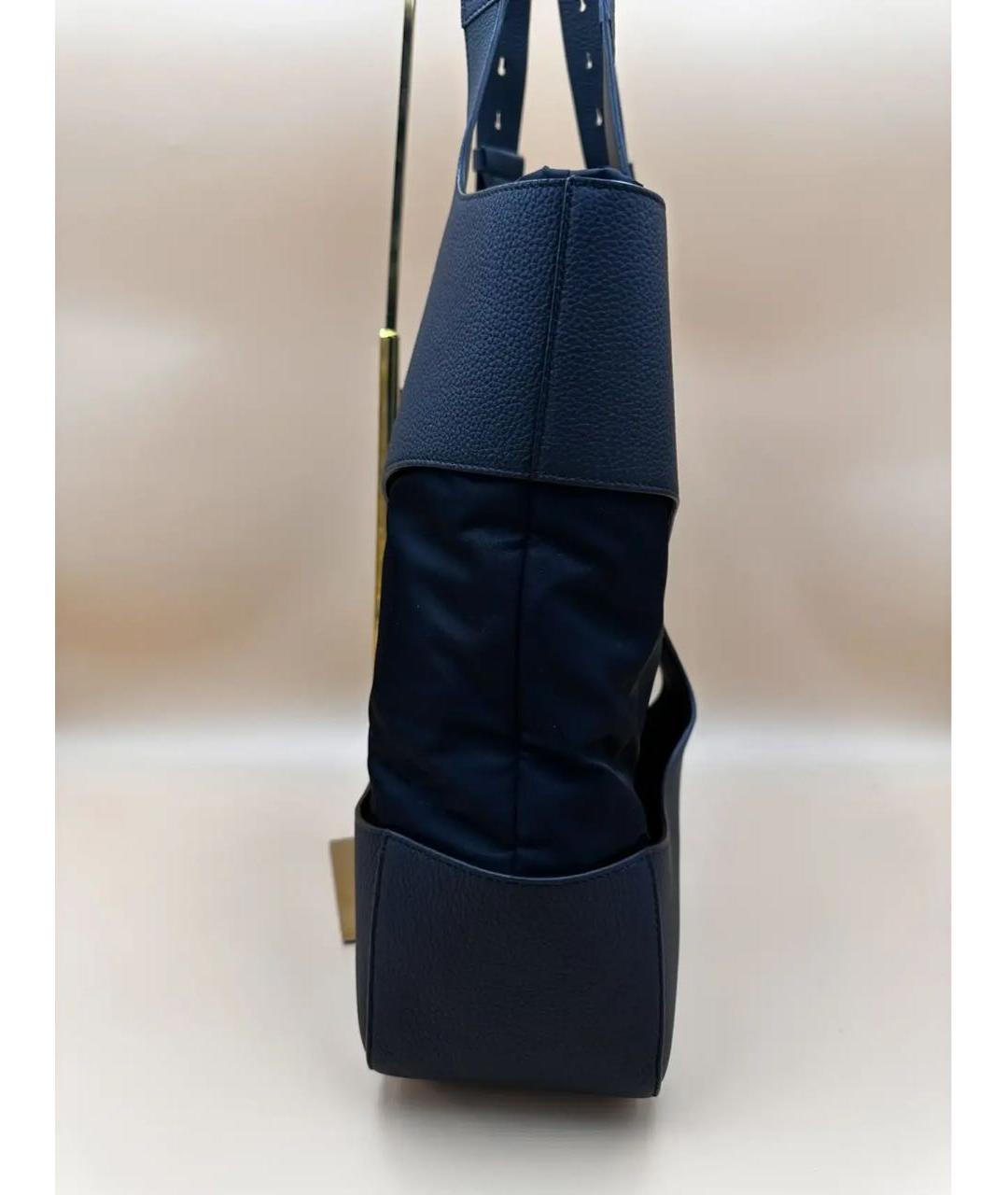 FERRAGAMO Черная кожаная сумка тоут, фото 3