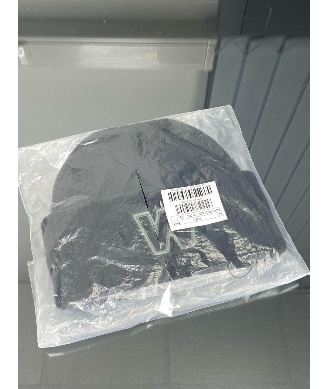 WEEKEND MAX MARA Черная шерстяная шапка, фото 7