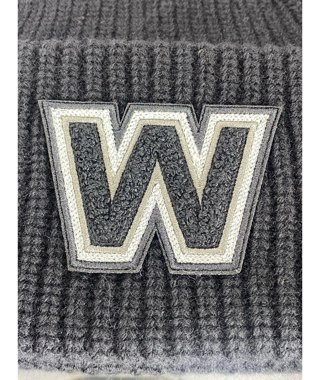 WEEKEND MAX MARA Черная шерстяная шапка, фото 3