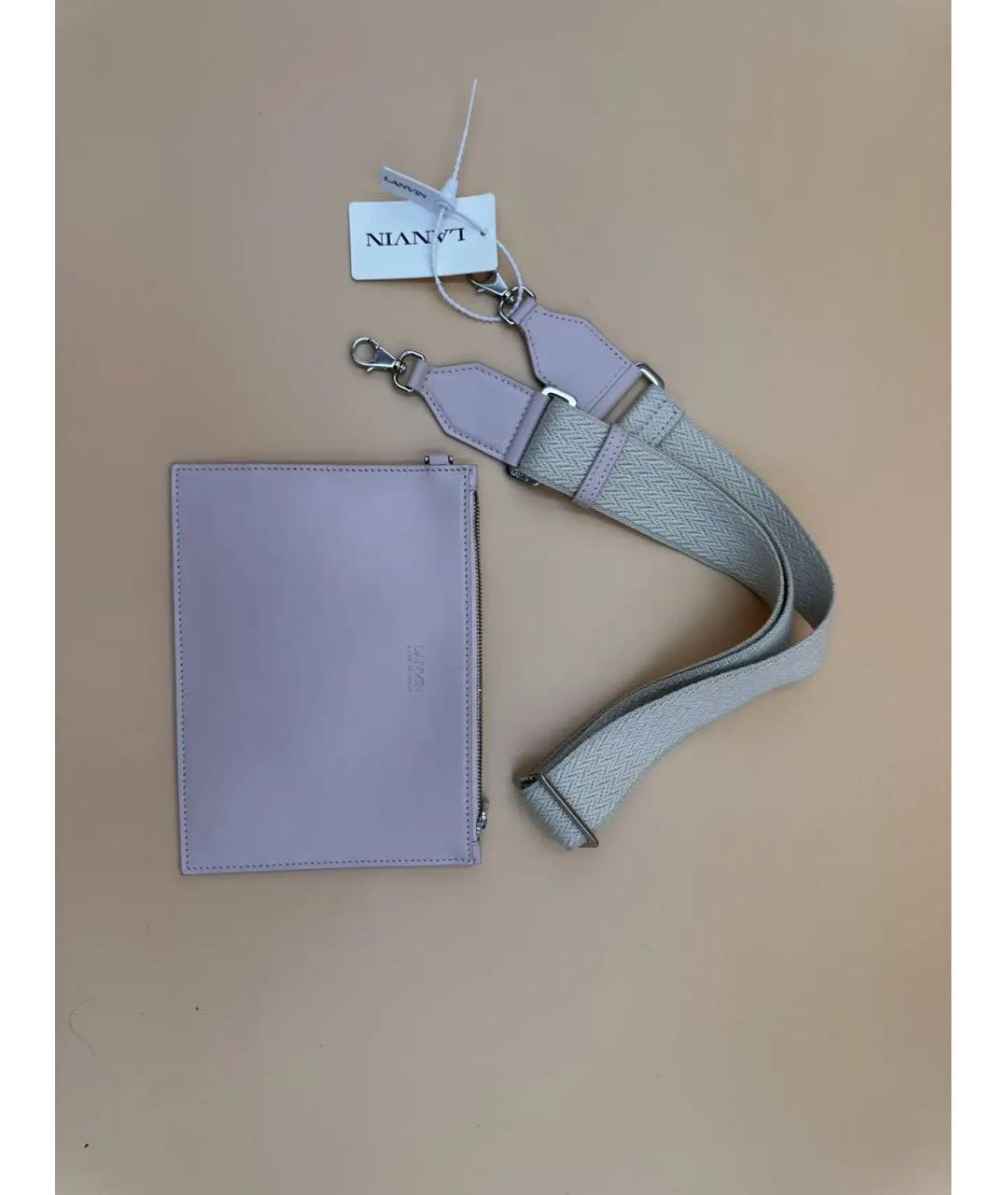 LANVIN Белая тканевая сумка тоут, фото 8