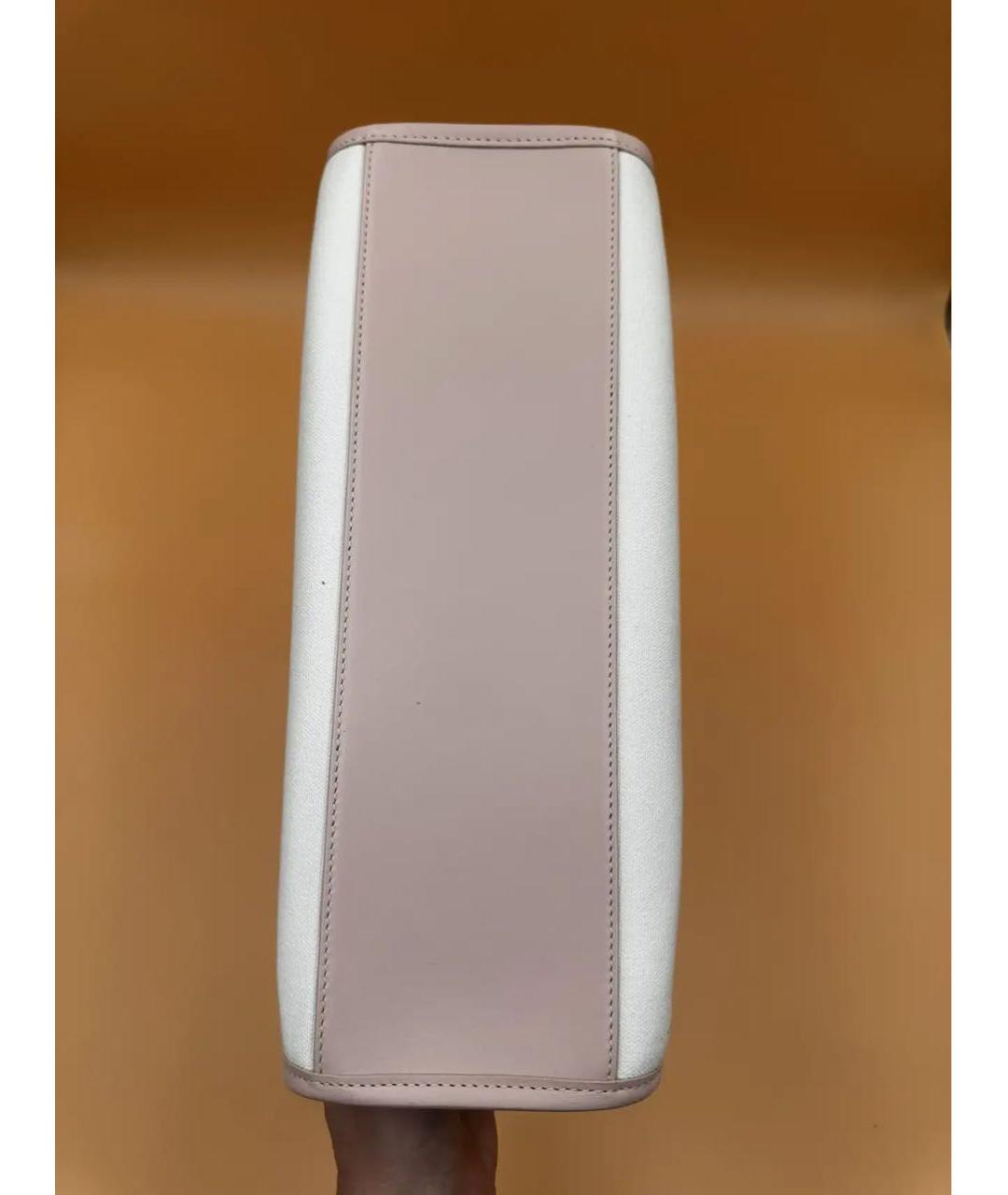 LANVIN Белая тканевая сумка тоут, фото 7