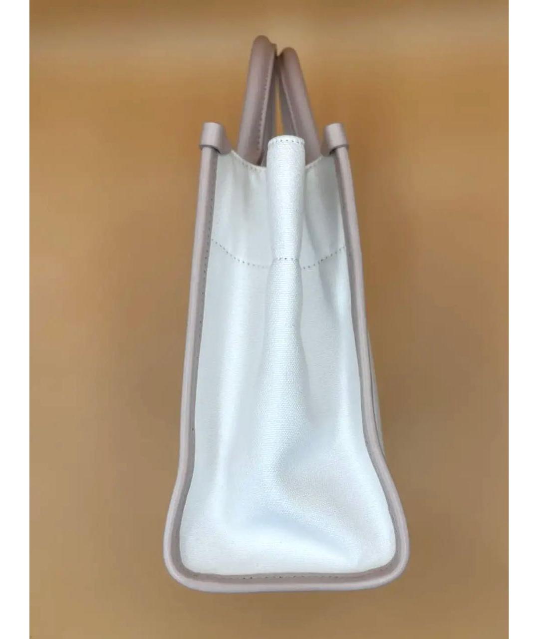 LANVIN Белая тканевая сумка тоут, фото 4