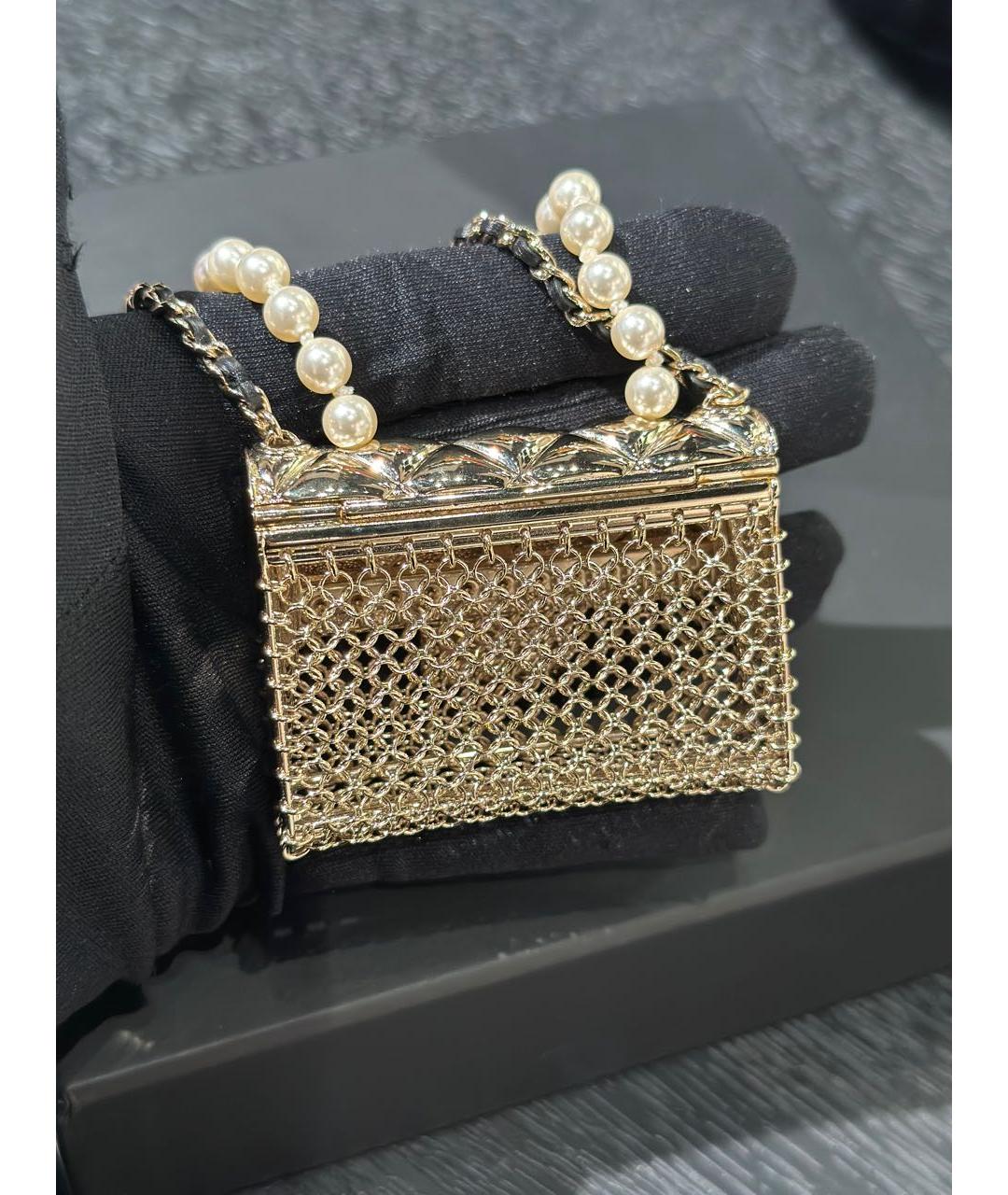 CHANEL Серебряная сумка через плечо, фото 4