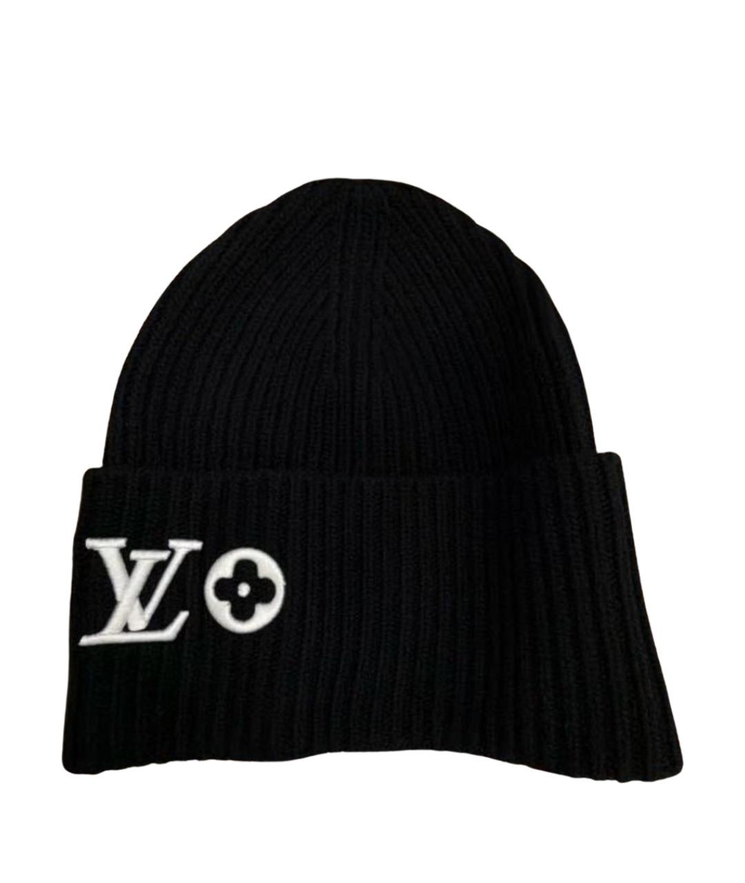 LOUIS VUITTON Черная шерстяная шапка, фото 1