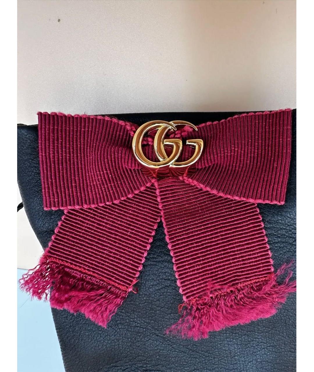 GUCCI Черные кожаные перчатки, фото 4