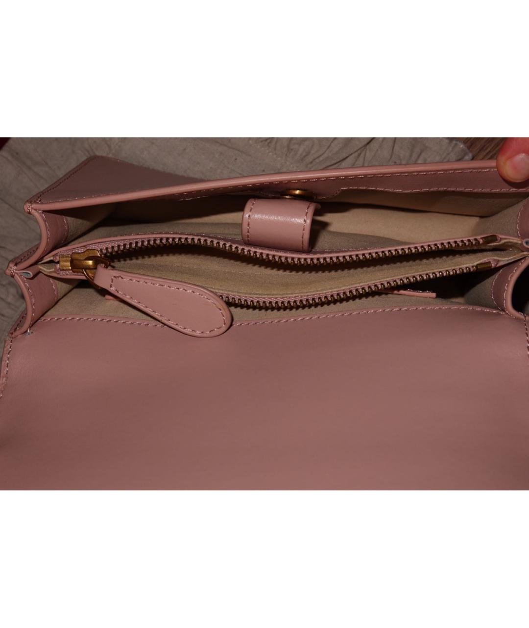 PINKO Розовая кожаная сумка через плечо, фото 4