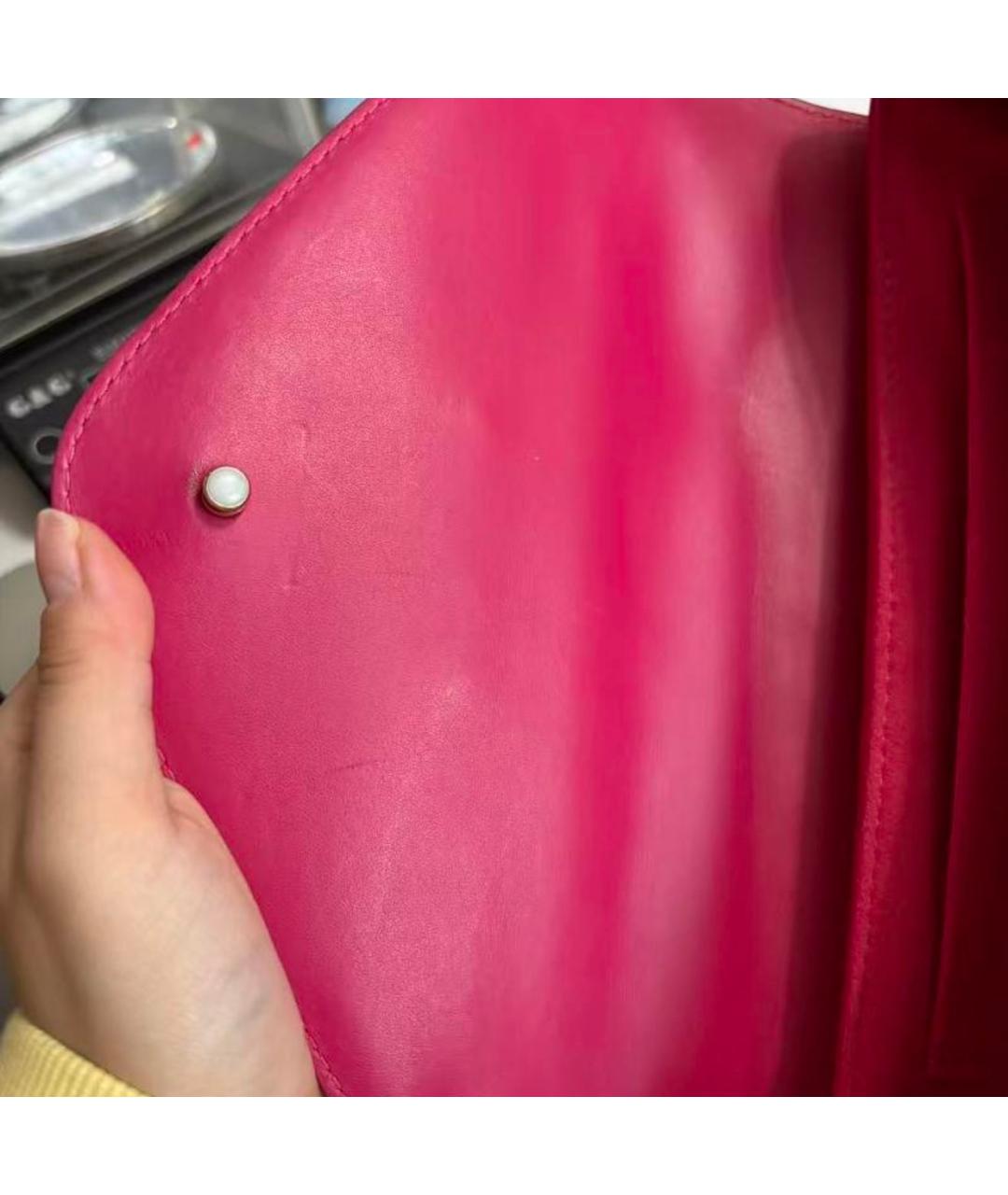 LOUIS VUITTON Розовая кожаная сумка через плечо, фото 7