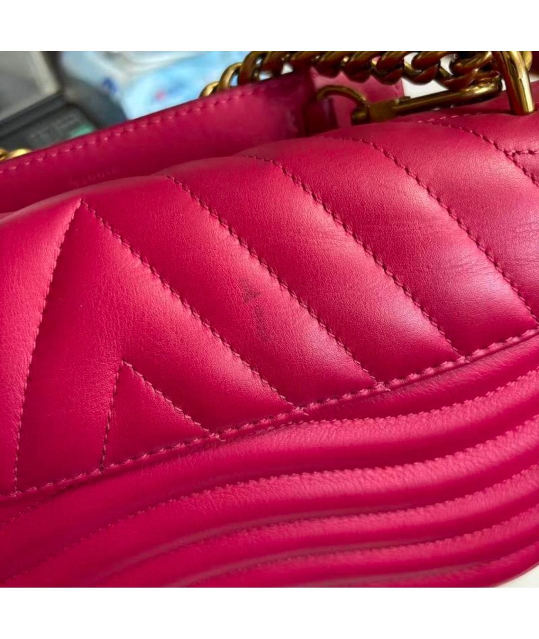 LOUIS VUITTON Розовая кожаная сумка через плечо, фото 8