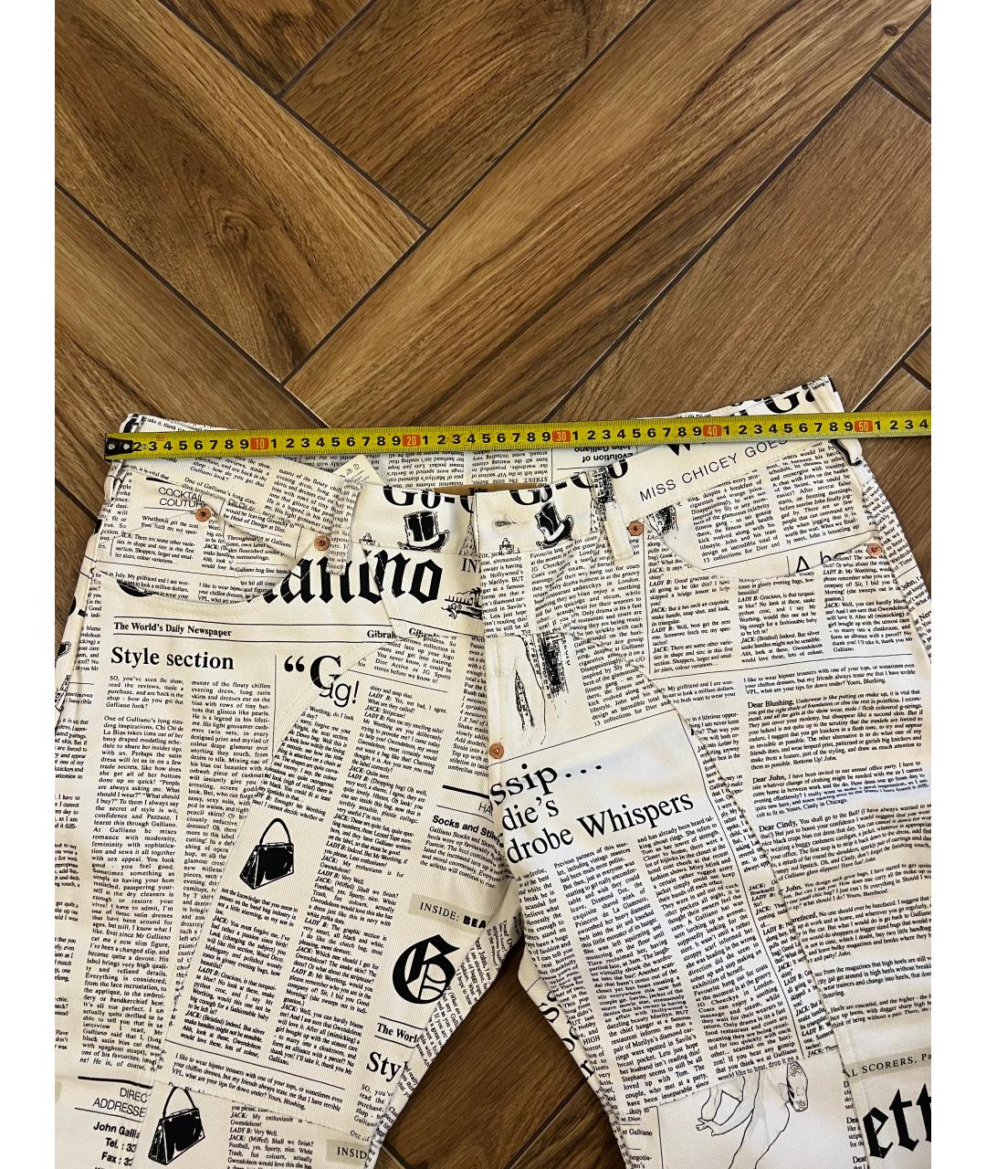 JOHN GALLIANO Белые хлопковые джинсы, фото 3