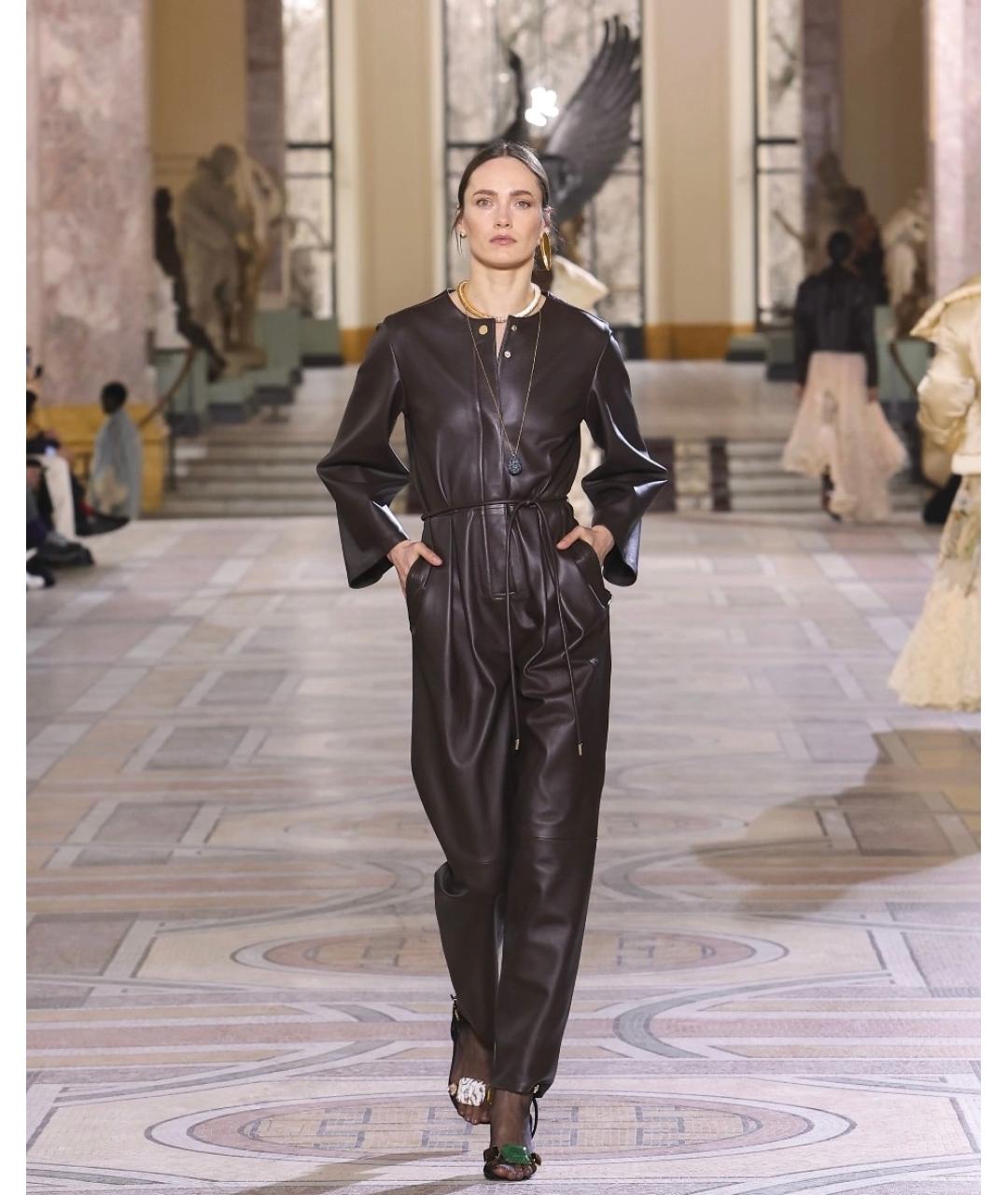 ZIMMERMANN Коричневый кожаный комбинезон, фото 4