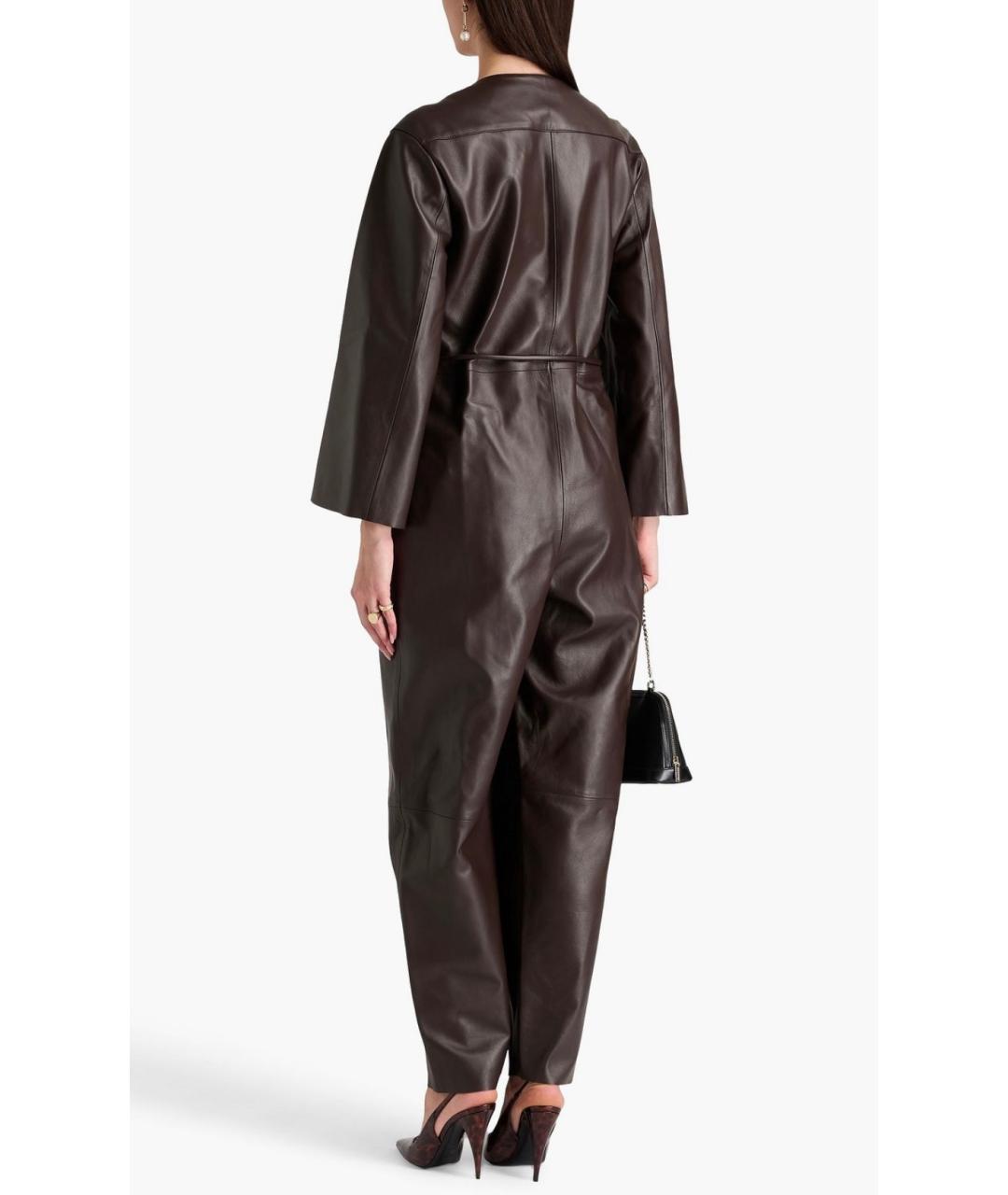 ZIMMERMANN Коричневый кожаный комбинезон, фото 3