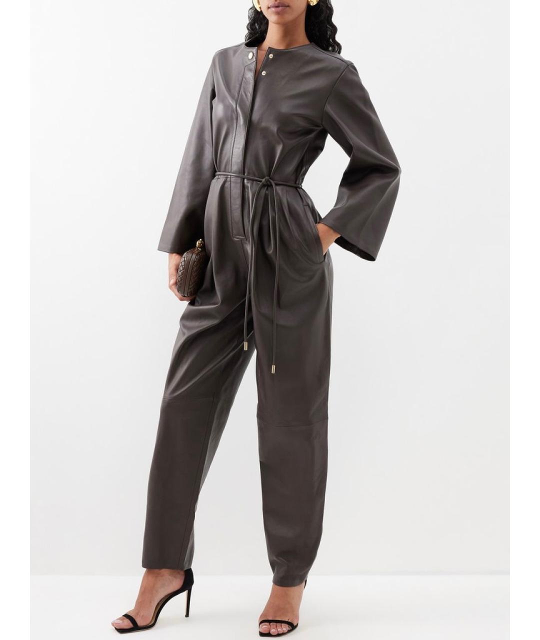 ZIMMERMANN Коричневый кожаный комбинезон, фото 6