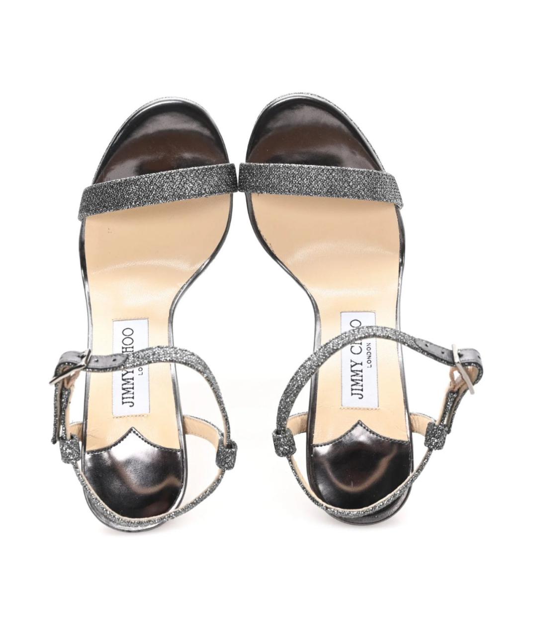 JIMMY CHOO Антрацитовые босоножки, фото 3