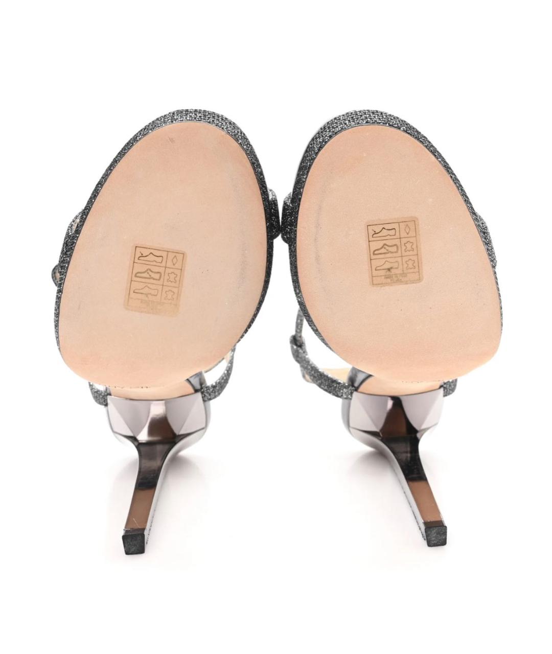 JIMMY CHOO Антрацитовые босоножки, фото 4