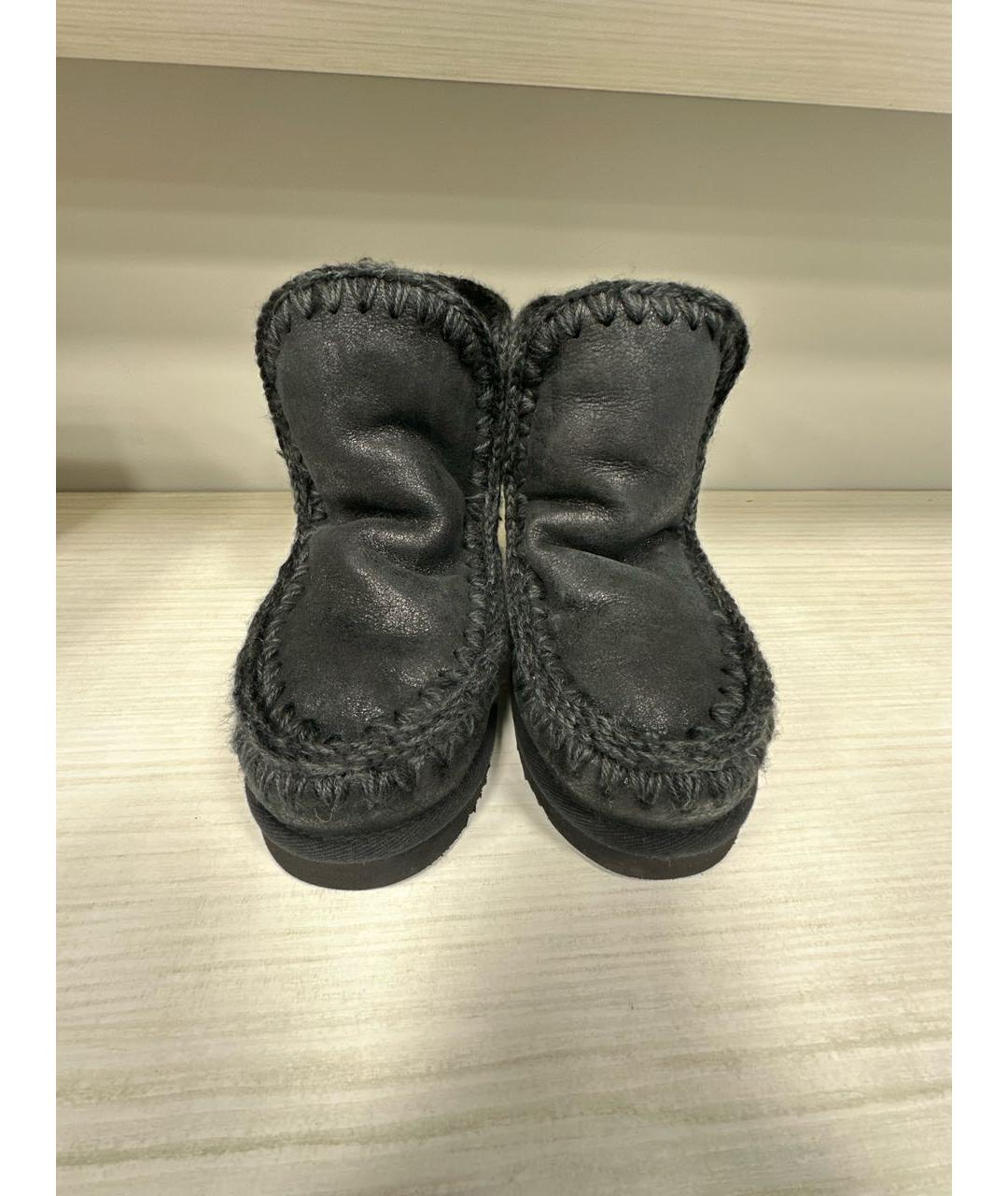 MOU Черные кожаные ботинки, фото 2