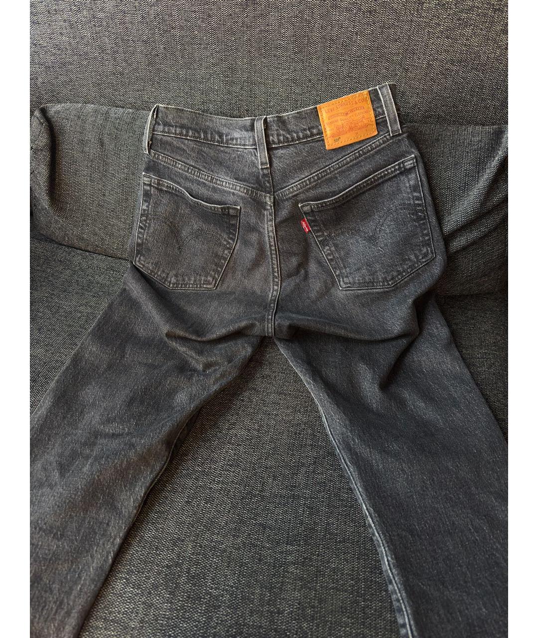 LEVI'S Серые хлопковые прямые джинсы, фото 2