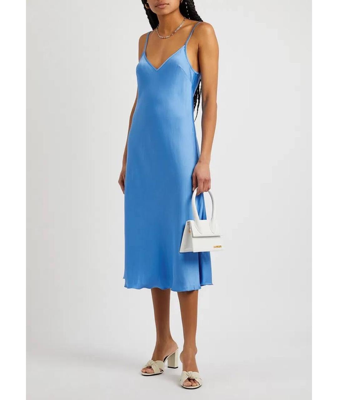 ROTATE Голубое вискозное повседневное платье, фото 7