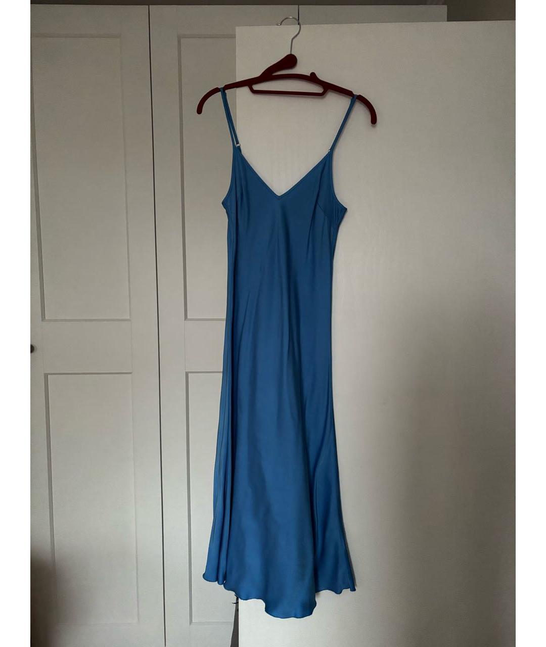 ROTATE Голубое вискозное повседневное платье, фото 9