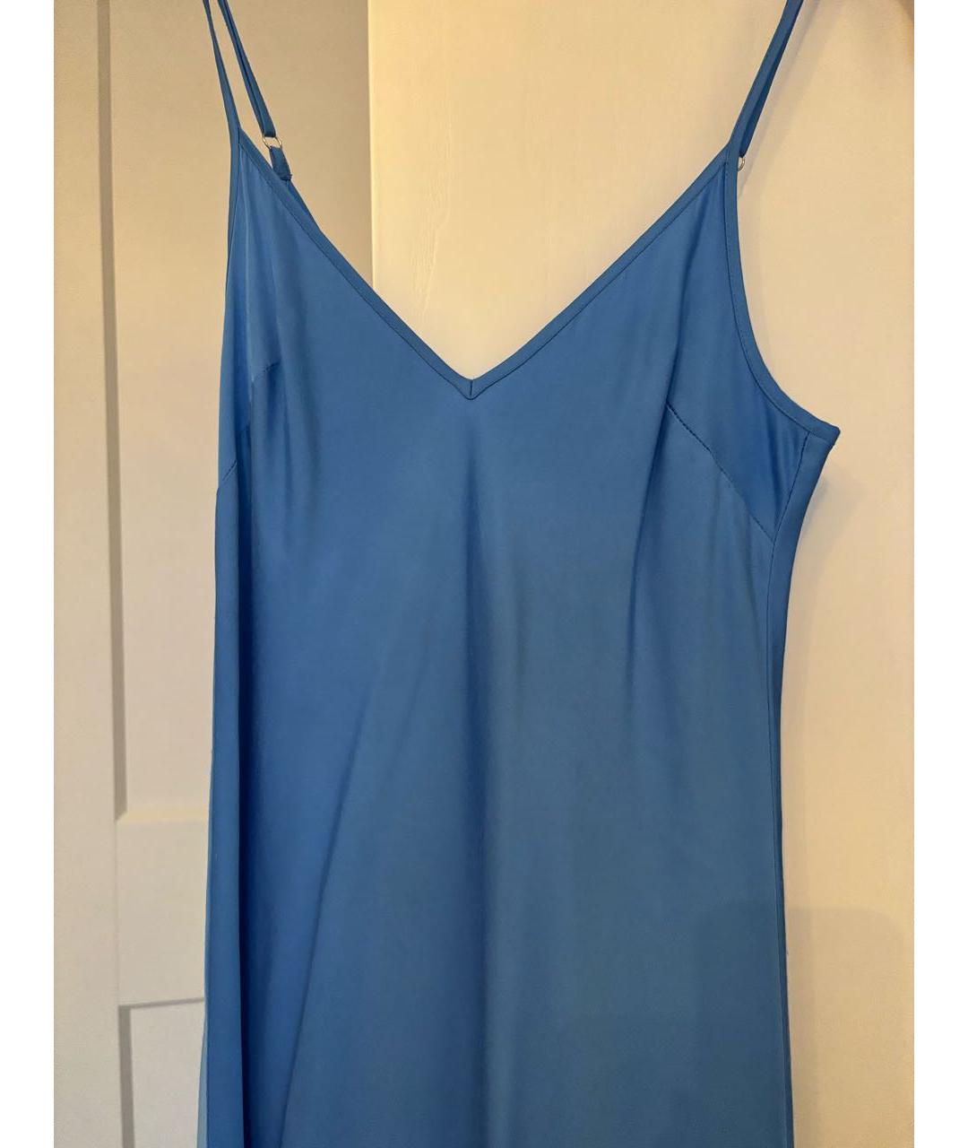 ROTATE Голубое вискозное повседневное платье, фото 4