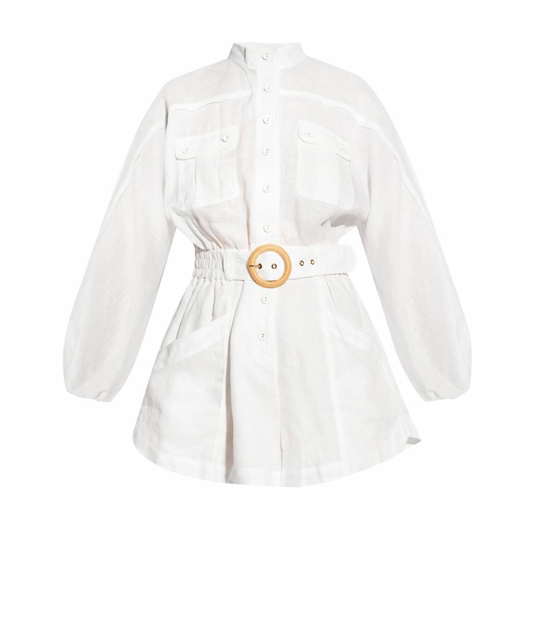 ZIMMERMANN Белый льняной комбинезон, фото 1