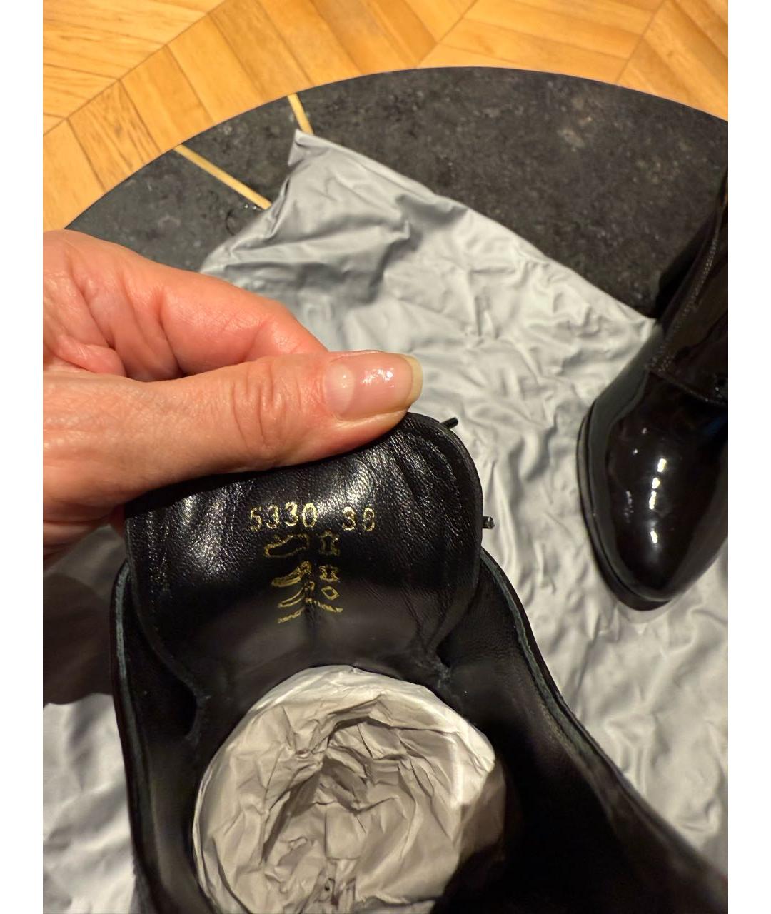 PRADA Черные ботильоны из лакированной кожи, фото 7