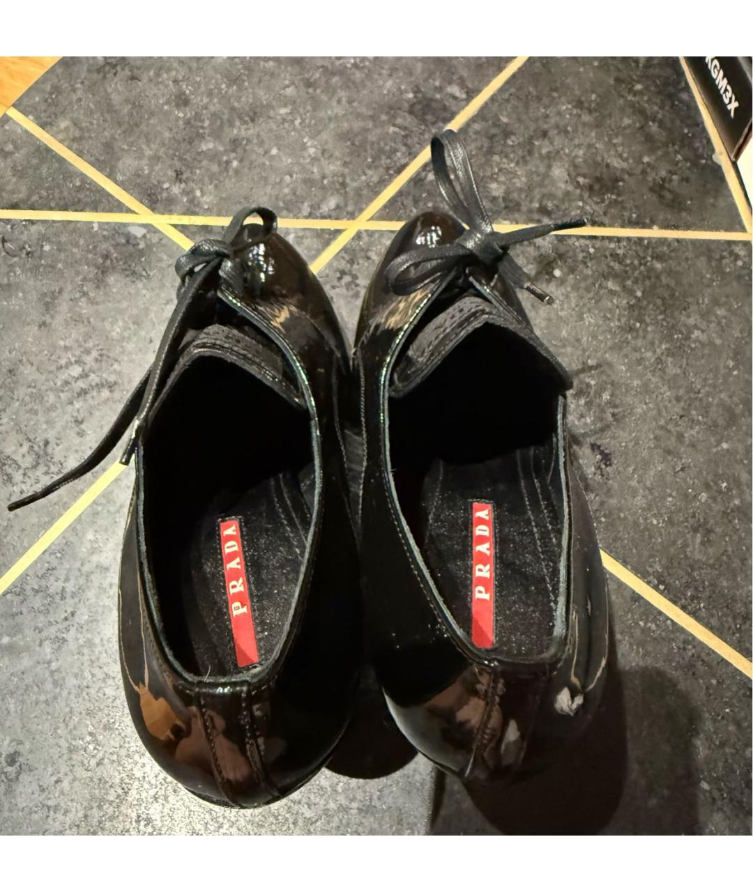 PRADA Черные ботильоны из лакированной кожи, фото 3