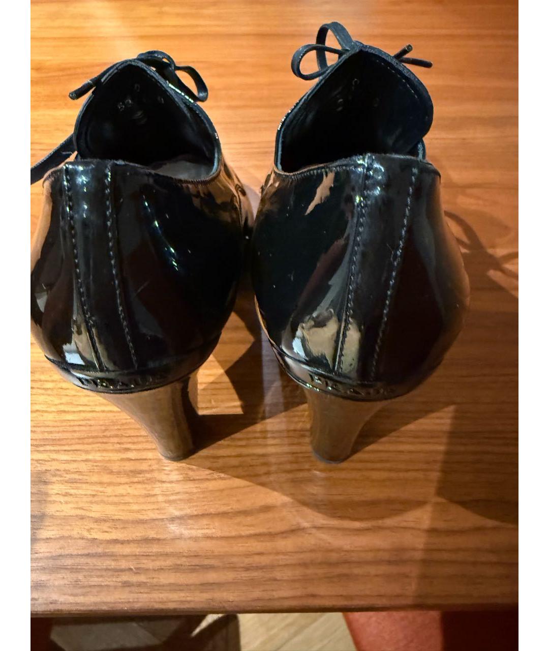 PRADA Черные ботильоны из лакированной кожи, фото 4