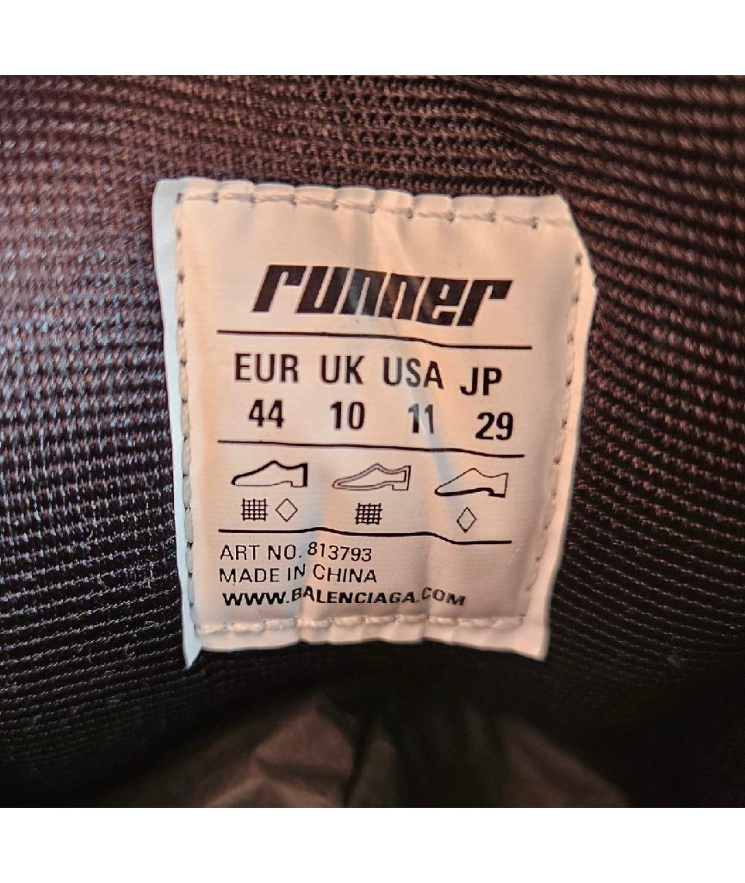 BALENCIAGA Черные синтетические низкие кроссовки / кеды, фото 5