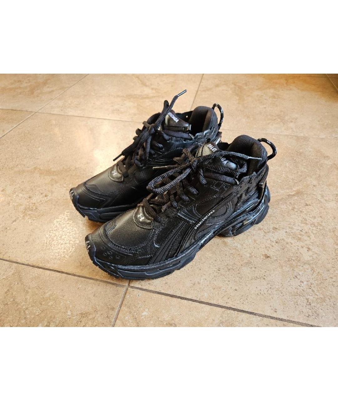 BALENCIAGA Черные синтетические низкие кроссовки / кеды, фото 7