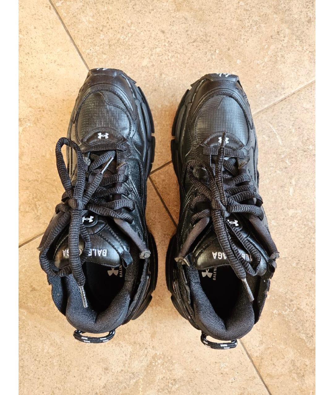 BALENCIAGA Черные синтетические низкие кроссовки / кеды, фото 3