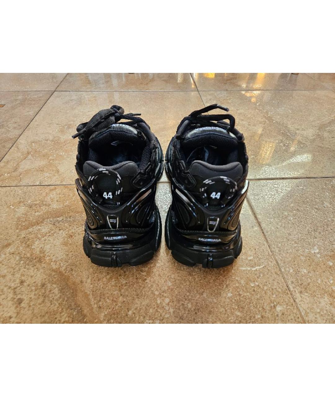 BALENCIAGA Черные синтетические низкие кроссовки / кеды, фото 4
