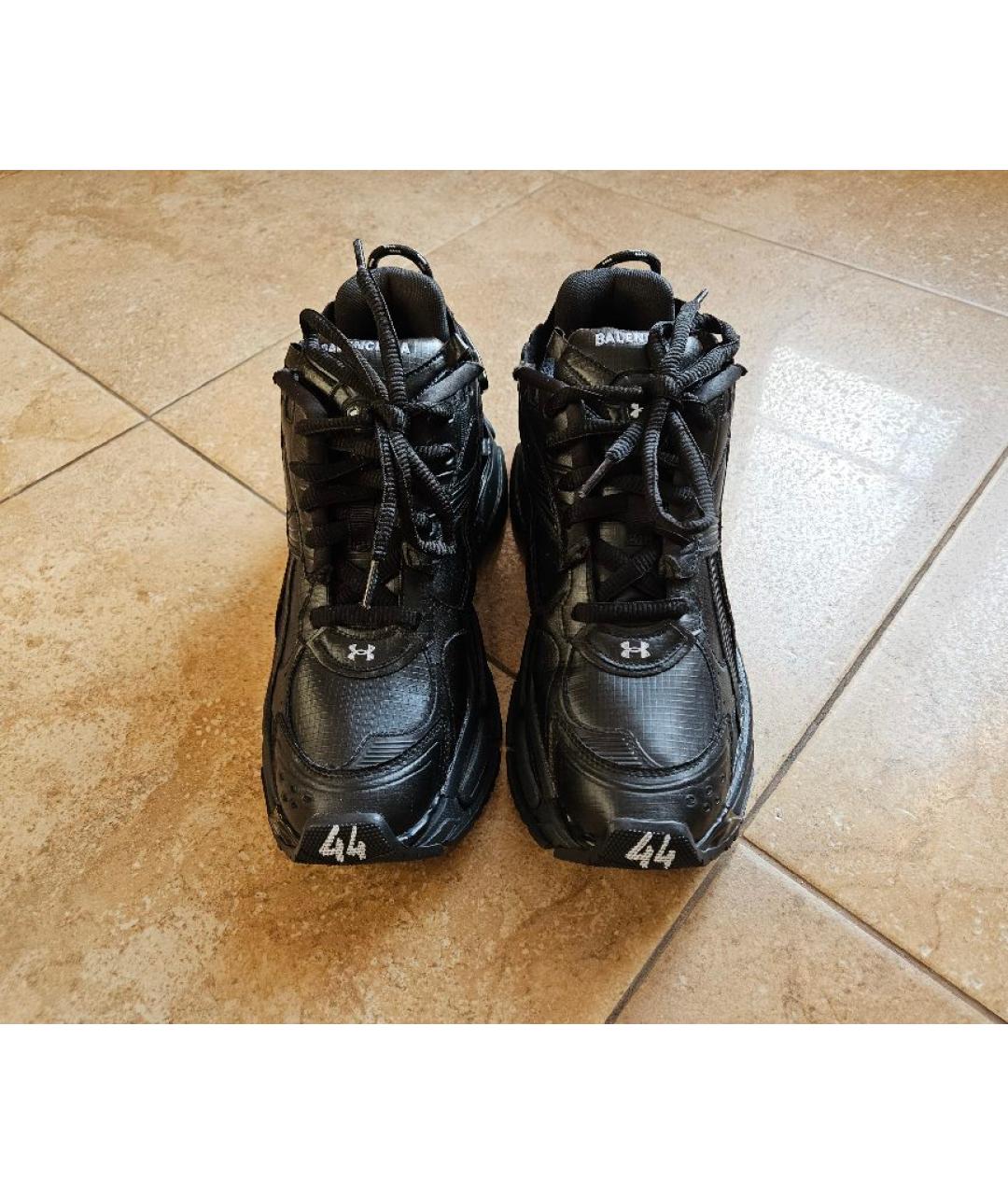 BALENCIAGA Черные синтетические низкие кроссовки / кеды, фото 2