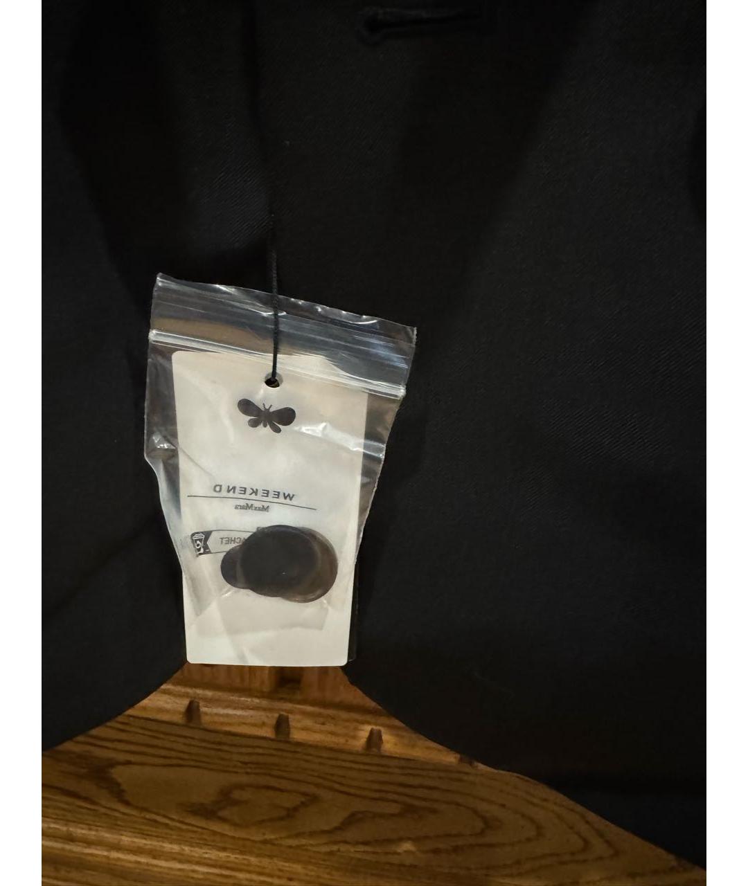 WEEKEND MAX MARA Черный шерстяной жакет/пиджак, фото 3