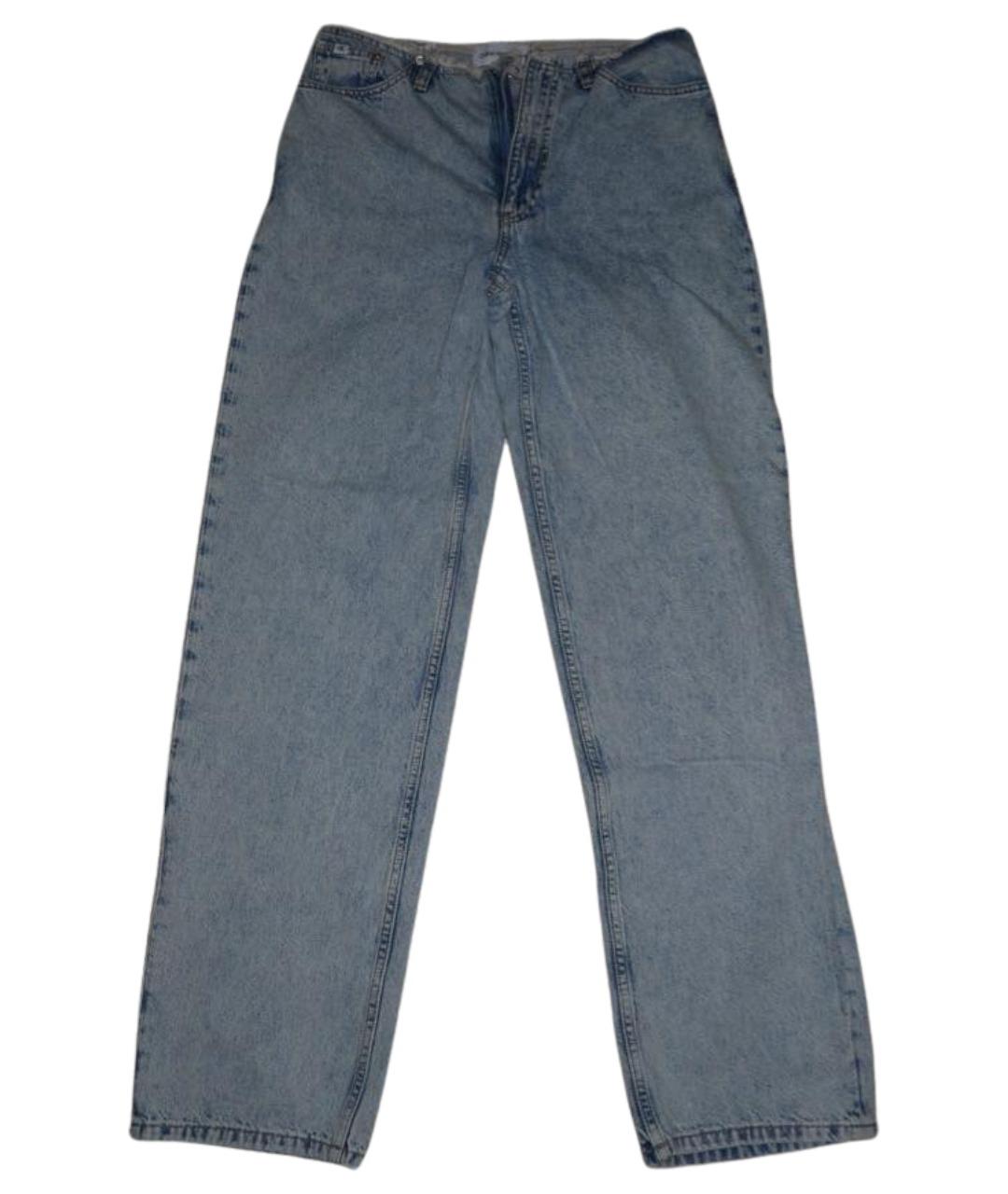 CALVIN KLEIN Голубые хлопковые прямые джинсы, фото 1