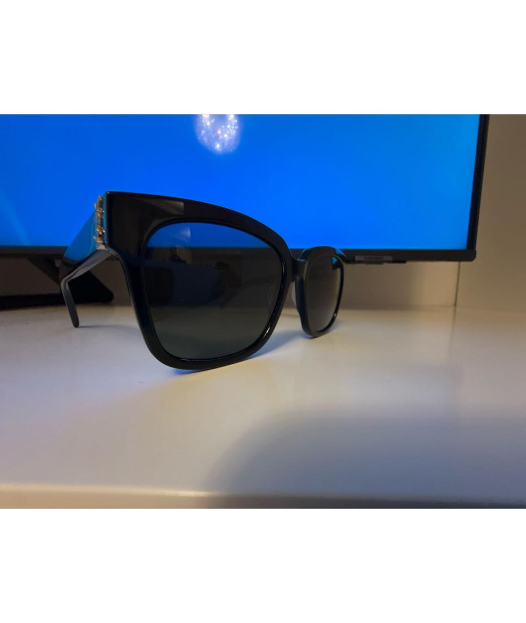 SAINT LAURENT Черные пластиковые солнцезащитные очки, фото 2