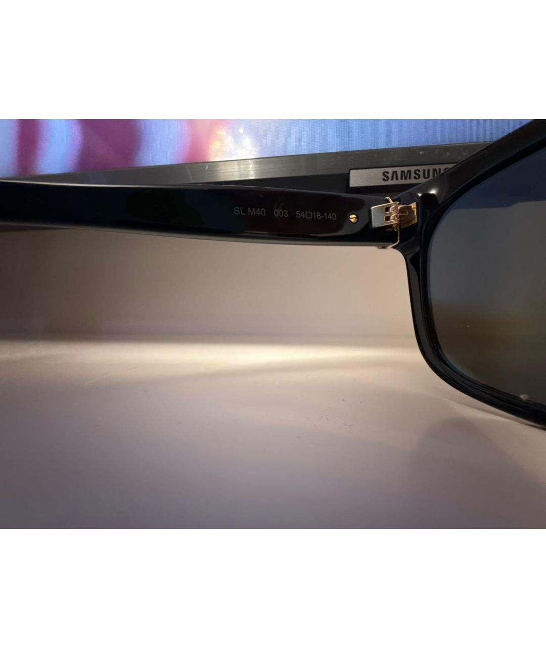 SAINT LAURENT Черные пластиковые солнцезащитные очки, фото 4