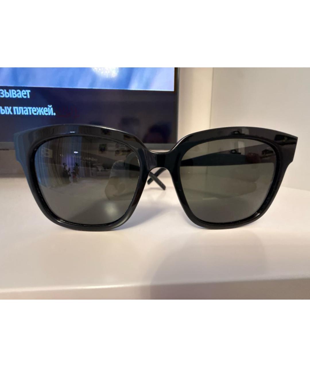 SAINT LAURENT Черные пластиковые солнцезащитные очки, фото 6