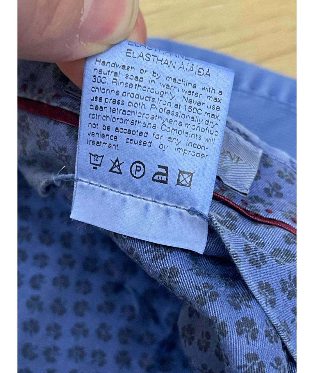 BILANCIONI Синие хлопко-эластановые прямые джинсы, фото 5