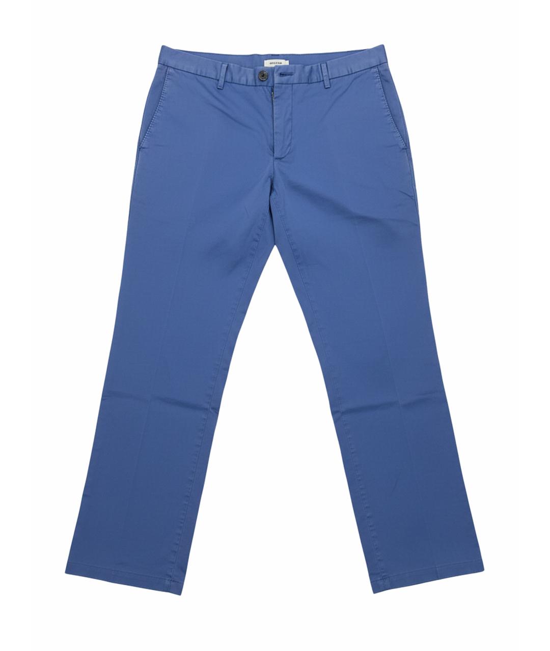 BILANCIONI Синие хлопко-эластановые прямые джинсы, фото 1