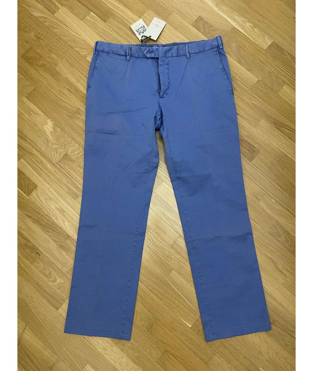 BILANCIONI Синие хлопко-эластановые прямые джинсы, фото 7