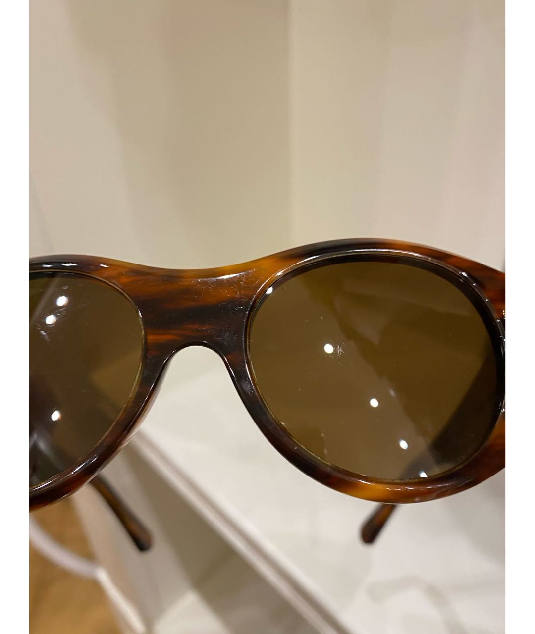 LOUIS VUITTON PRE-OWNED Коричневые пластиковые солнцезащитные очки, фото 3