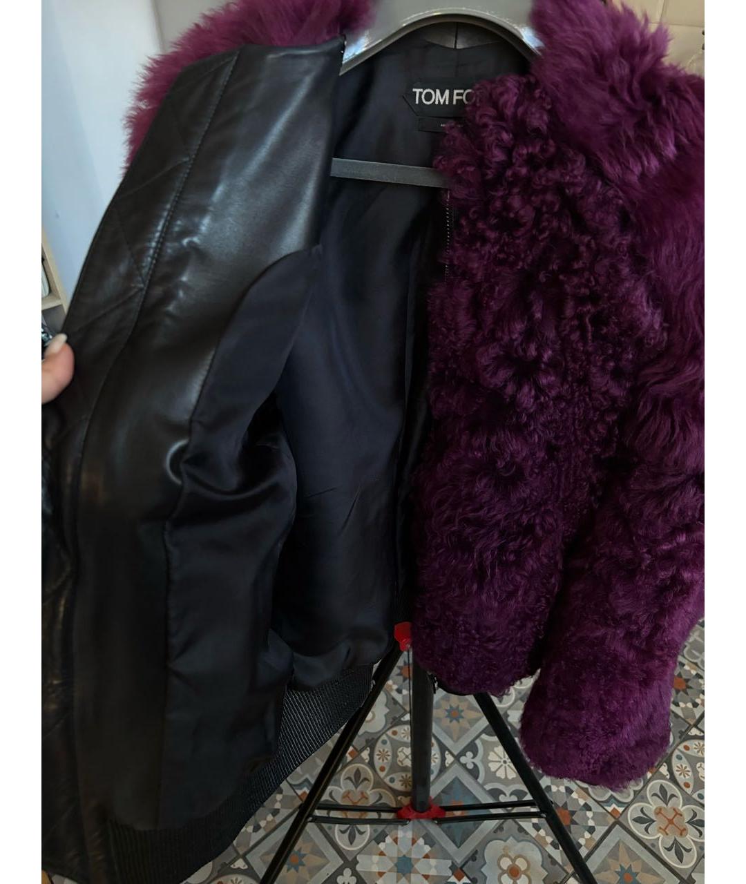 TOM FORD Фиолетовая меховая шуба, фото 6