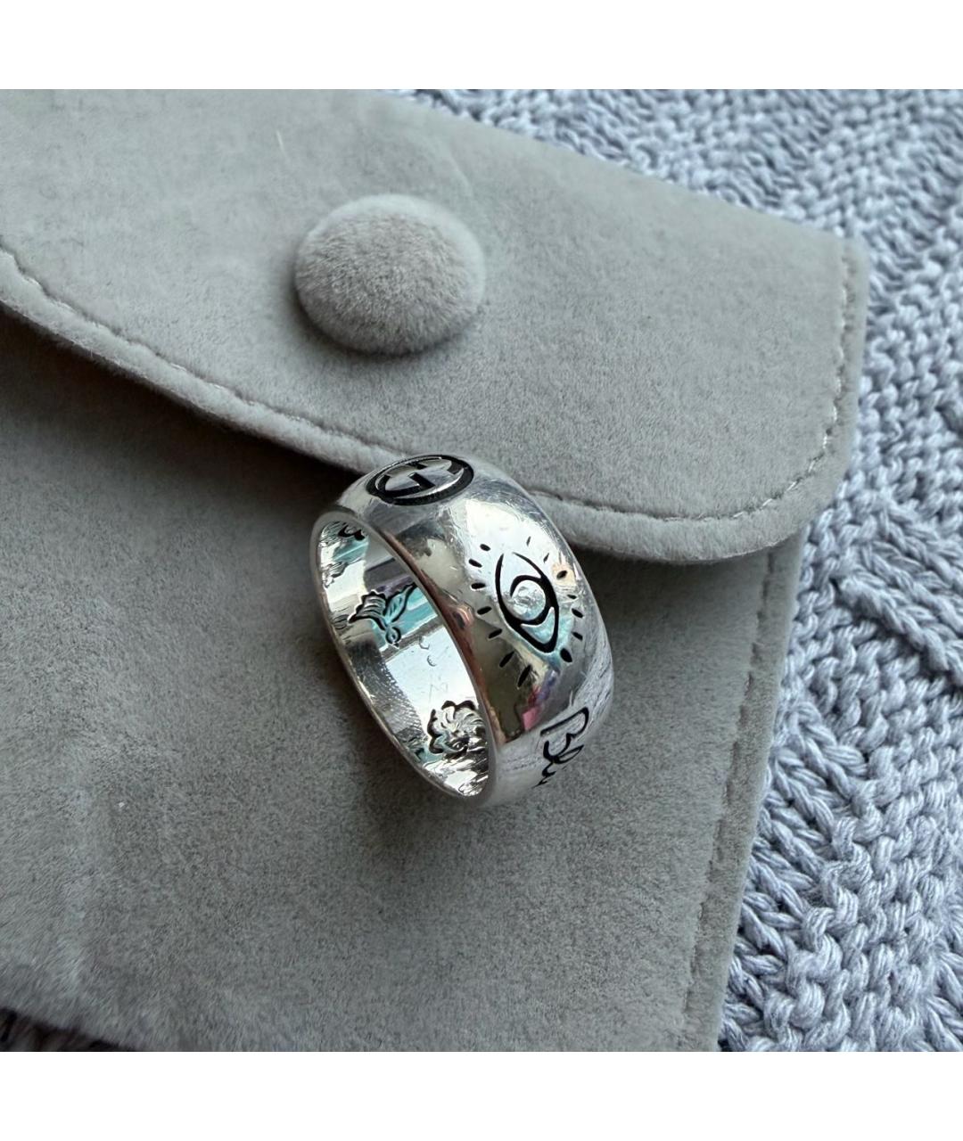 GUCCI Серебряное серебряное кольцо, фото 3