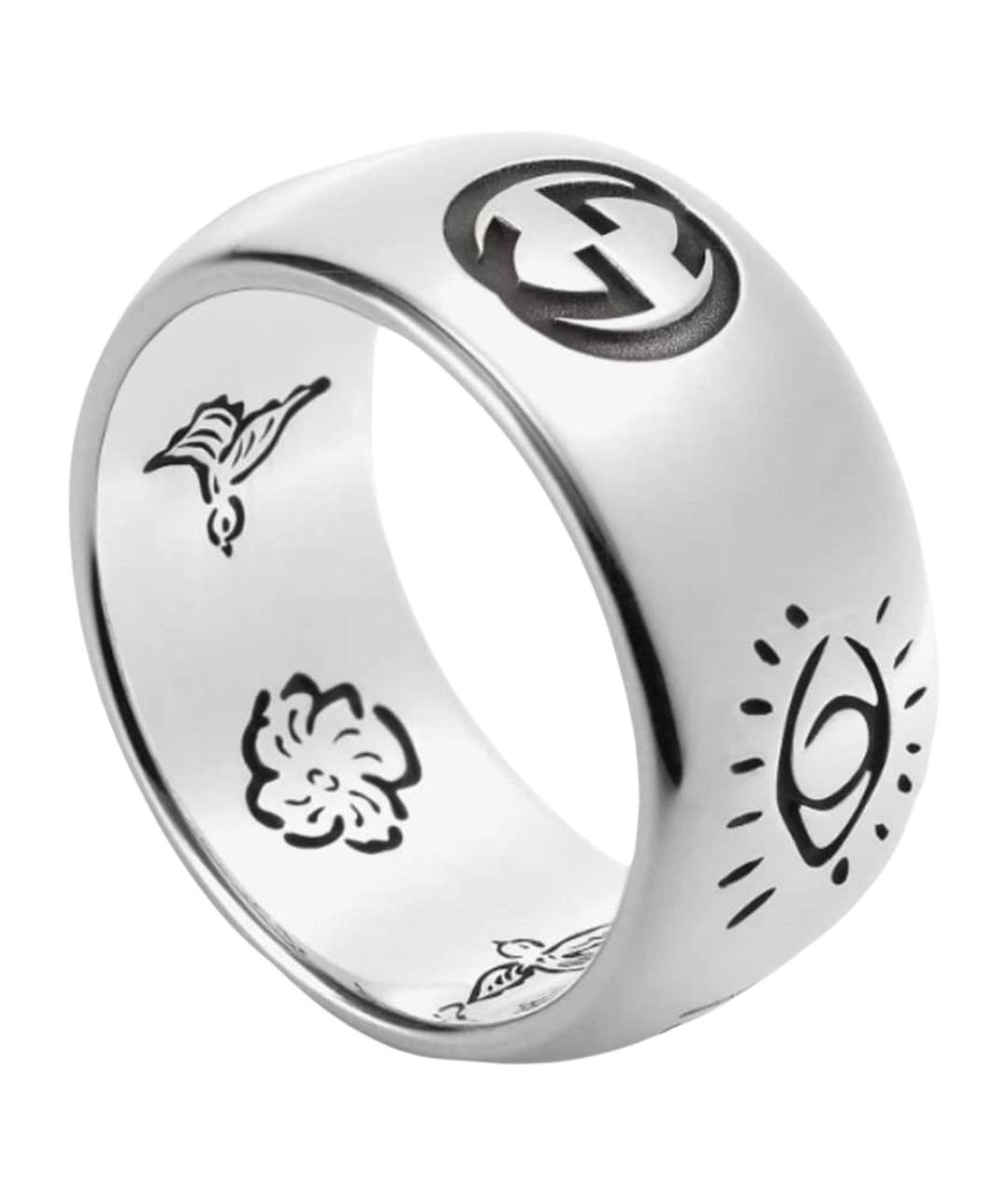 GUCCI Серебряное серебряное кольцо, фото 1