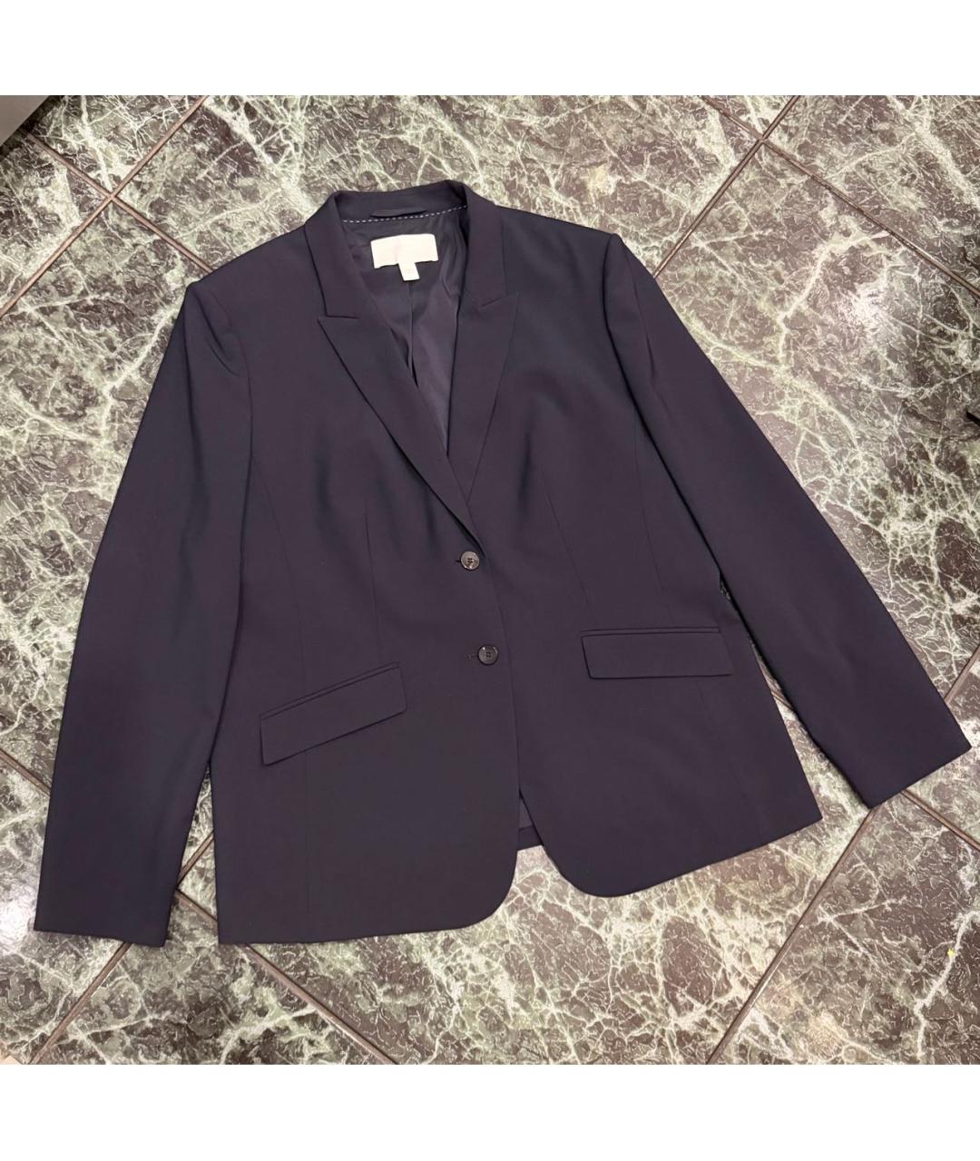 HUGO BOSS Темно-синий шерстяной жакет/пиджак, фото 7