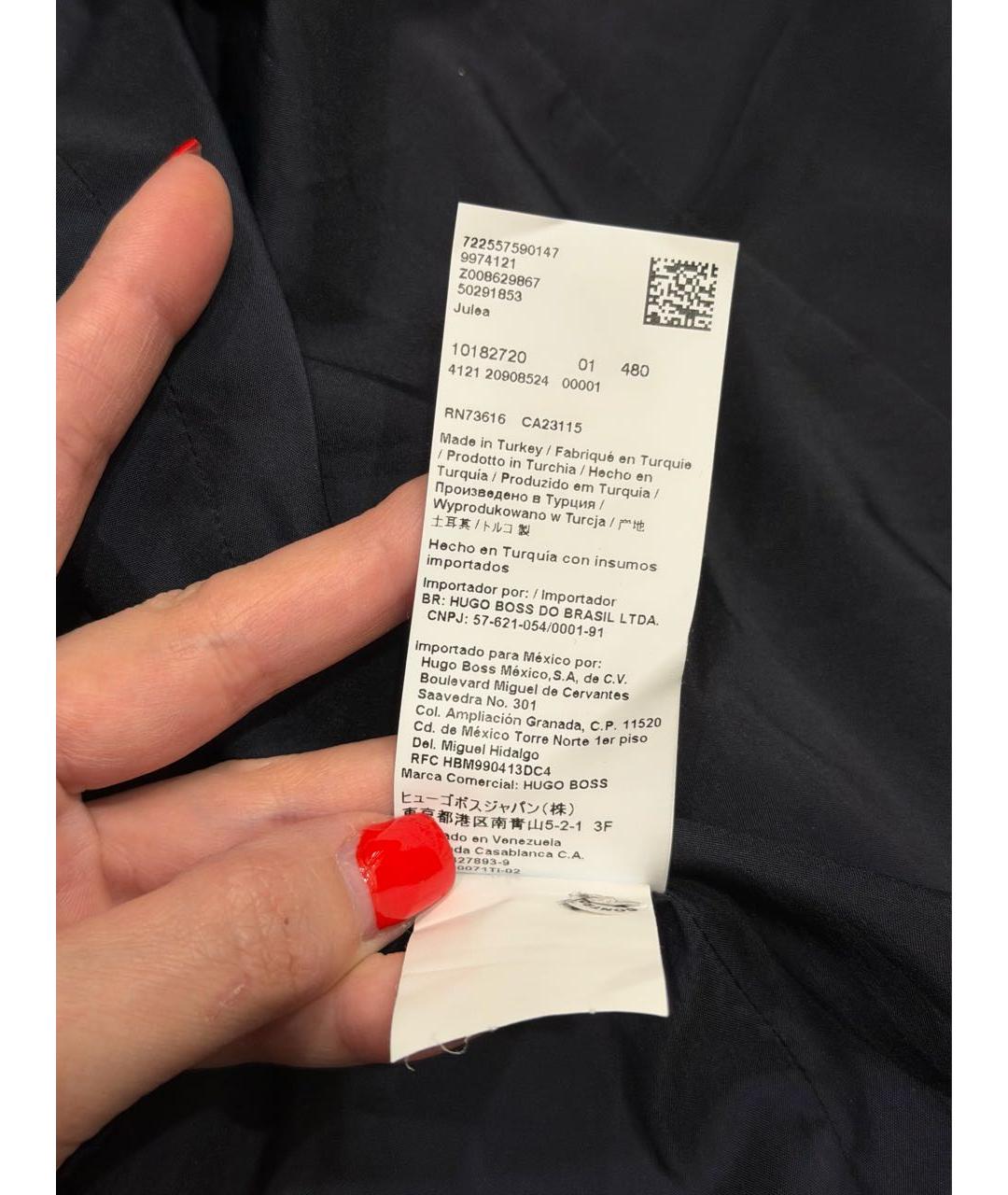 HUGO BOSS Темно-синий шерстяной жакет/пиджак, фото 6