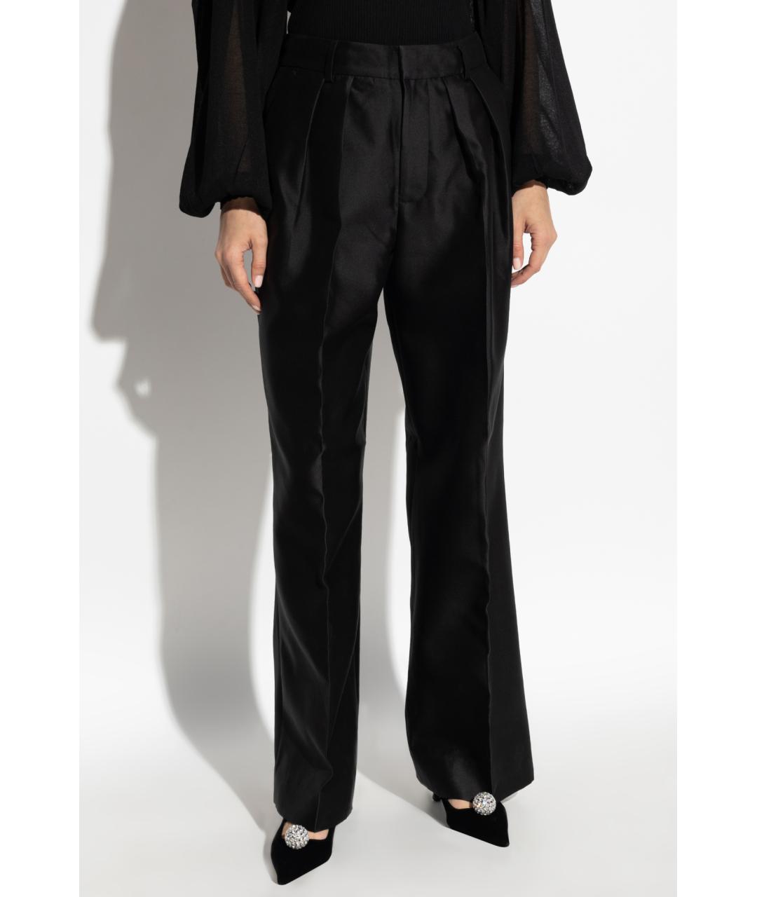 ZIMMERMANN Черные шелковые прямые брюки, фото 3