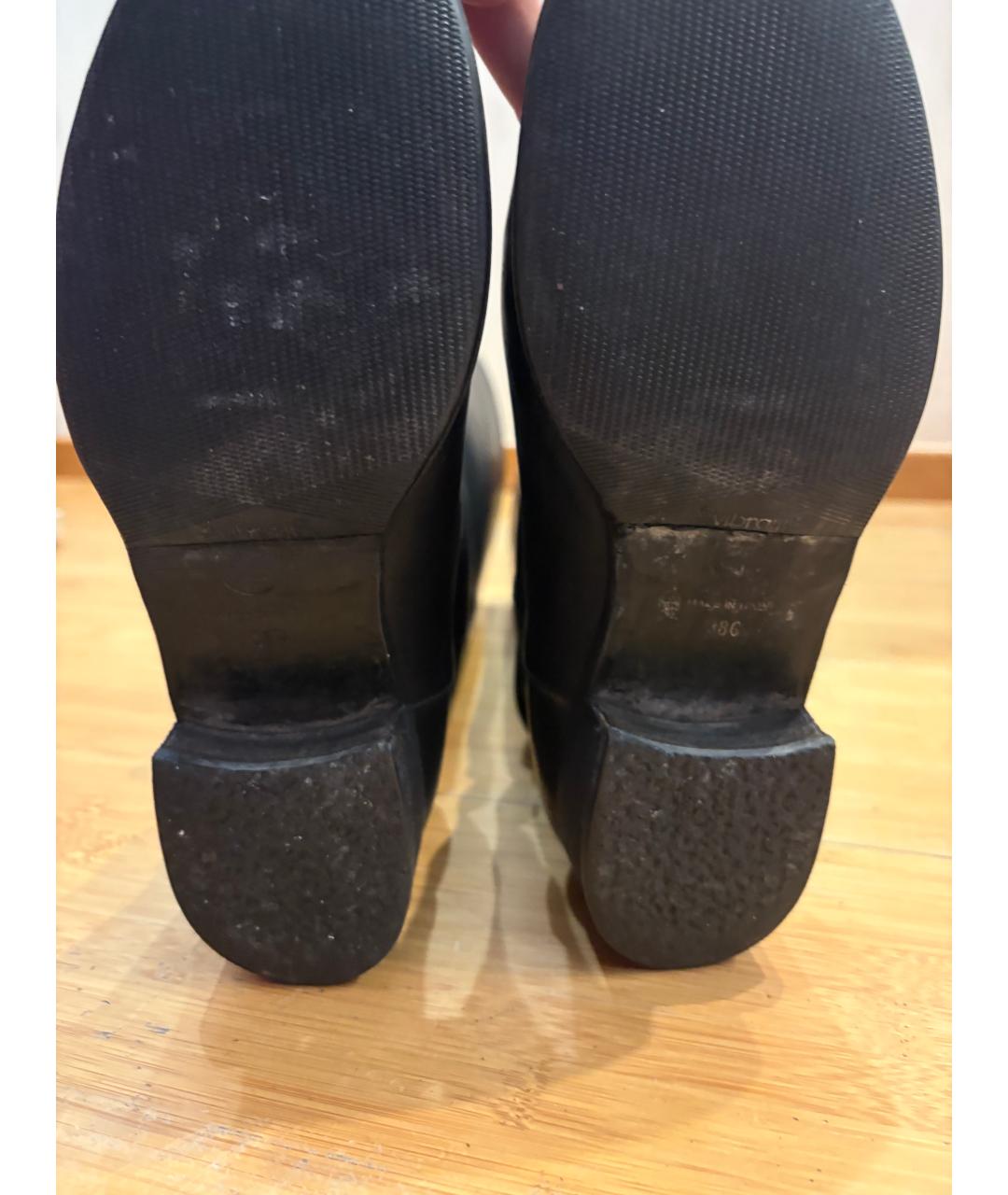 CHANEL Черные кожаные сапоги, фото 6