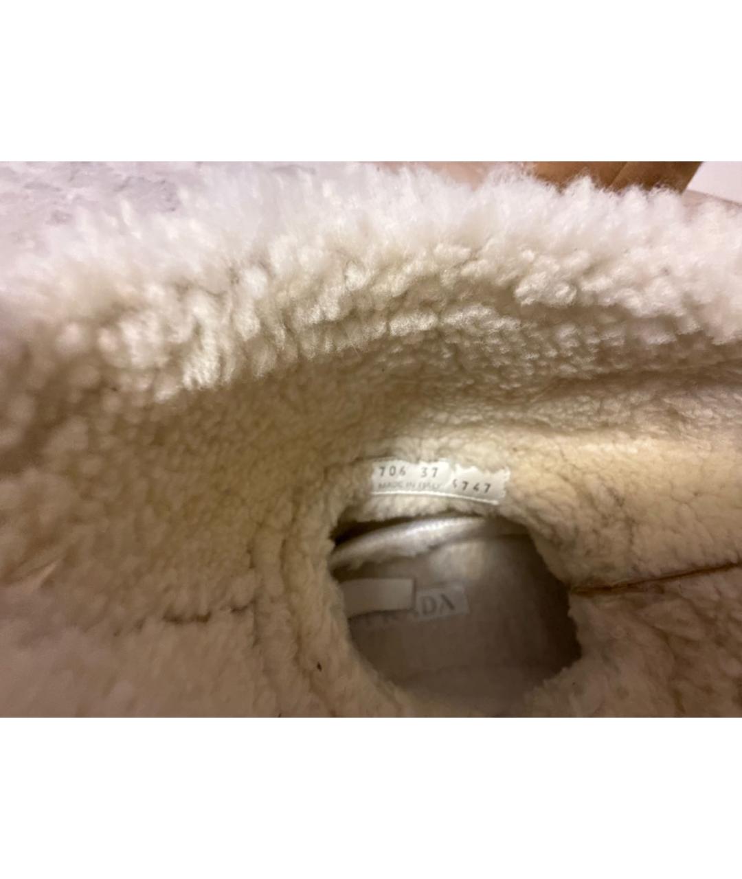 PRADA Бежевые замшевые полусапоги, фото 5